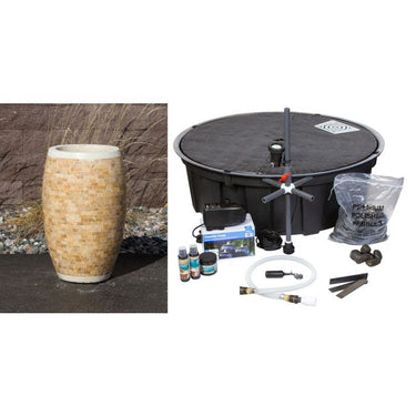 Stoned Urn FNT40531 Ceramic Vase Complete Fountain Kit Vase Fountain Blue Thumb